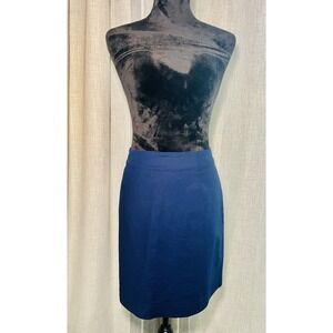 Lauren Ralph Lauren Skirt Women's Sz 10 - Navy Blue Pleated Front - Preppy